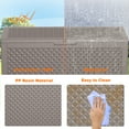 thumbnail image 5 of Joxxoaa 100 Gallon Resin Deck Box, Lockable Patio Outdoor Storage Box for Furniture, Garden Tools and Tools Storage, Waterproof Outside Storage Boxes - Patterned Grey, 5 of 6