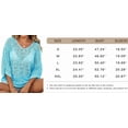 thumbnail image 7 of Womens Summer 3/4 Sleeve Off Shoulder Crochet Cover Up Top Sweater Shirts Mesh Boho Beach Swimsuit Coverup, 7 of 7