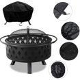 thumbnail image 5 of Housse de Protection Ronde contre le Feu Imperméable Protection UV Polyester Noir pour Barbecue Rond (Diamètre 92 cm, Hauteur 30 cm), 5 of 5