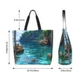 thumbnail image 5 of Sigee Tropical Paradise Window View for Large Capacity Shopping Bag with Inner Pocket, Women's Shoulder Bag Handbag, 5 of 8