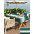 thumbnail image 5 of Outdoor Tablecloth with Umbrella Hole for Patio/Picnic/Party/Camping, Turquoise Ombre Waterproof Table Cloth Rectangle Table Cover Washable, Contemporary Abstract Gradient (60"x 84"), 5 of 8