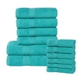 thumbnail image 2 of Superior Franklin 12-Piece Cotton Towel Set, Super Soft Quick Dry Fade Resistant Towels, Turquoise, 2 of 11