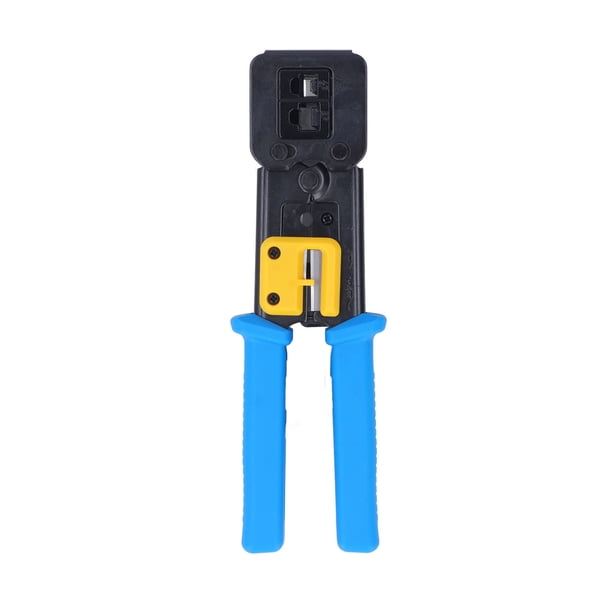 Herramienta De Engarzado Pass Thru CAT6 CAT5E, Kit De Herramientas De Engarzado RJ45 Acero Resistente Alta Torsión Sin Flexión Troquel Versátil Y Preciso Con Conector RJ Para