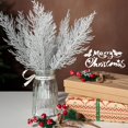 thumbnail image 4 of 25Pcs Artificial Pine Branches 13.5" Christmas Greenery Stems Faux Pine Needles Twigs Pine Picks Fake Leaves Cedar Sprigs for Xmas Tree Vase DIY Garland Wreath Home Decoration, Silver, 4 of 6