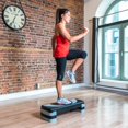 thumbnail image 4 of PRISP Adjustable Aerobic Stepper 78cm, 3 Levels (4''/6''/8'') Exercise Step Platform for Home Gym and Fitness Training, 4 of 8