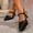 #269-Black, variant on Wowcloth Women's Fashion High Heel Sandals – Stylish Pointed Toe Slip-On Slides with Casual Versatile for Everyday Wear