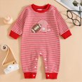 thumbnail image 2 of CAUYDY Baby Boys Sleepers Newborn Clothes 3 6 9 Months 1T 2T Fall Winter Preemie Long Sleeve Romper Infant Boy Comfy Pajamas Toddler Loungewear Red for Sizes 12-18 Months, 2 of 5