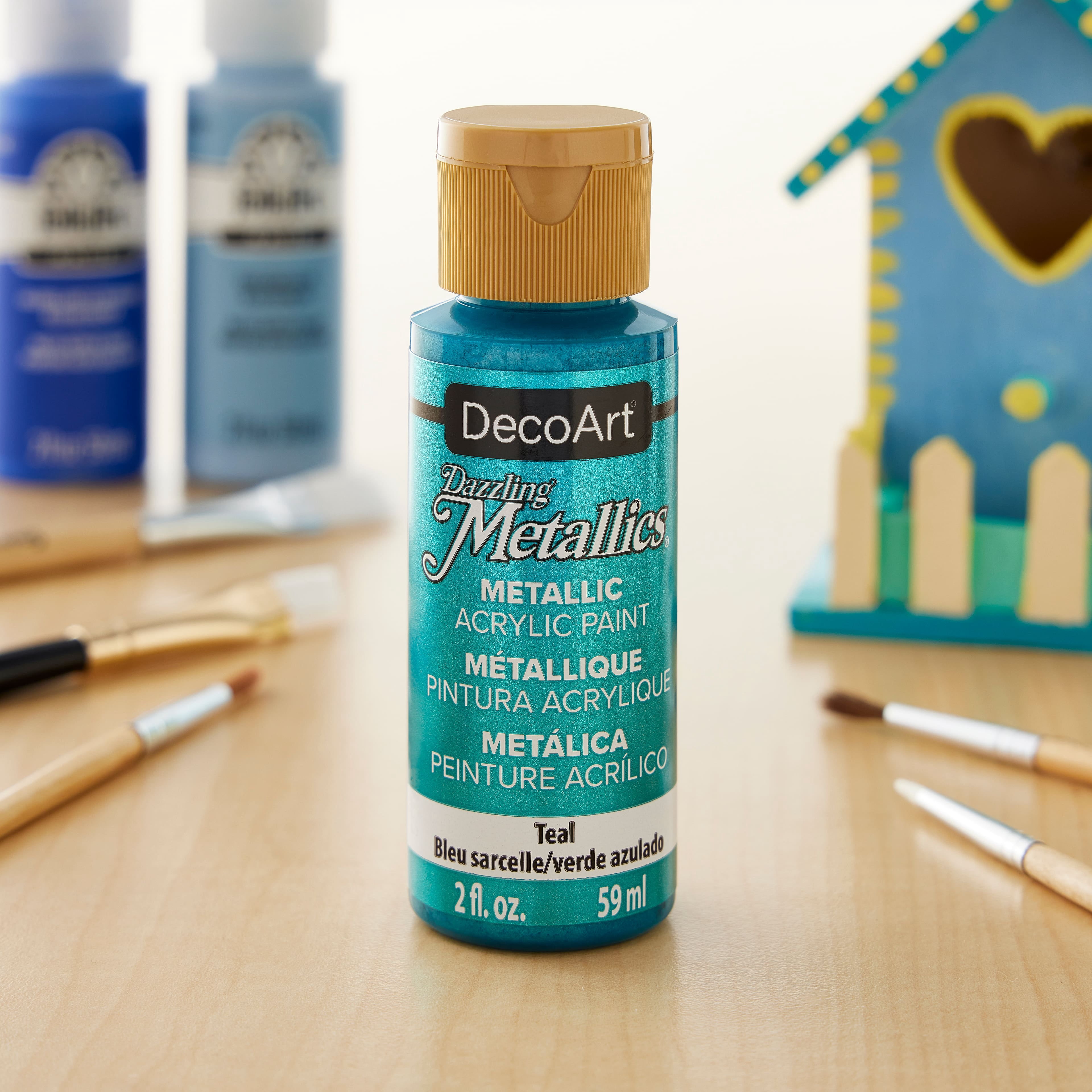 DecoArt Dazzling Metallics Acrylic Paint, 2oz., 12 Pack