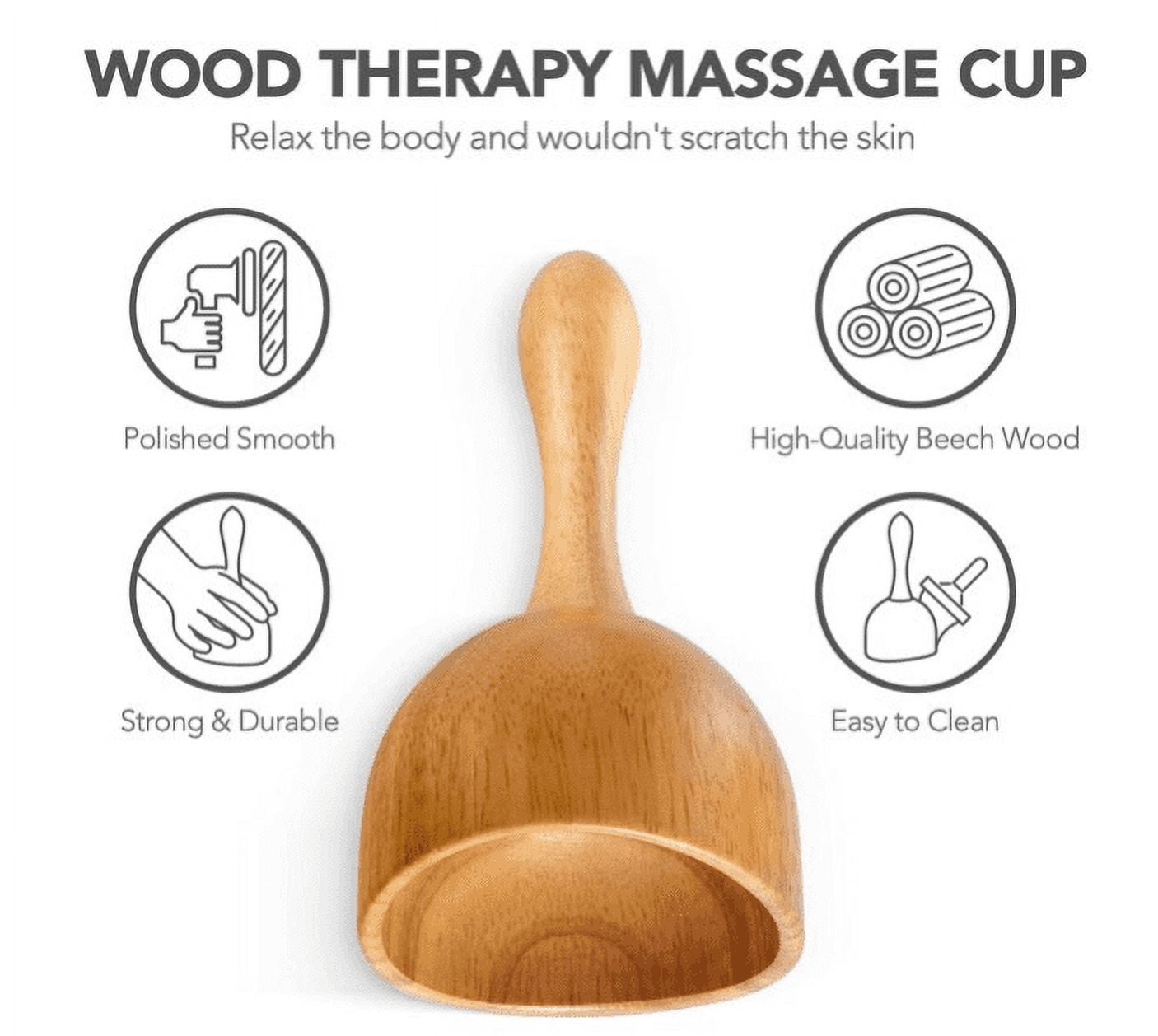 Topboutique Wood Massage Tools Handheld Wooden Body Massager,Wood Tool for  Muscle Release Small ， (Small)
