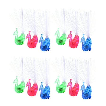 

24pcs LED Ring Flashing Glowing Glowing Toy Finger Lights Flashing Ornaments for Party Decor Mixed Color