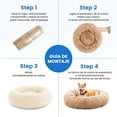 thumbnail image 2 of edx Cama para Perros Calmante de 30", Suave, Cálida y Acogedora Cama Redonda y Esponjosa para Perros Grandes, Lavable a Máquina, Marrón, 2 of 8