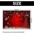 thumbnail image 2 of Christmas Placemats Set of 4 Washable 12 x 18 Inches Winter Placemats Red White Snowflake Table Placemats Linen Non-Slip Heat Resistant Xmas Red Table Mats for Home Holiday Party Kitchen Table Decor, 2 of 6