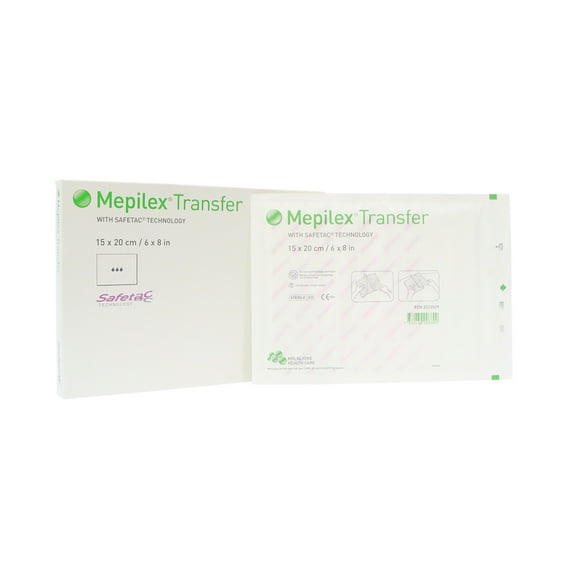 Molnlycke 294899 Mepilex Transfer Foam Dressing 6" X 8" - Box of 5