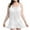 White, variant on Inleife Women's Solid Color Short Sleeved Beach Dress With Patchwork Hollowed Out Oversized Cover Up Shirt Women's Short Sleeve Knee-Length Dress