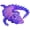 Laser Purple, variant on 9.25 Inch 3D Printed Black Lizard Collectible Figurines Gift Home Office Executive Desk Decor Small sculpture