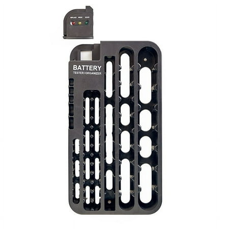 BENCHUAN 2 in 1 Battery Tester and Organizer for up to 72 Batteries