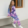 thumbnail image 5 of Uorisanigo Kids Girls Boys Sweatsuit Set - 2 Piece Pullover Hooded Floral Western Horse Sweatshirt and Athletic Jogger Sweatpants Kids Youth Activewear Set Clothing Sets, 5 of 7