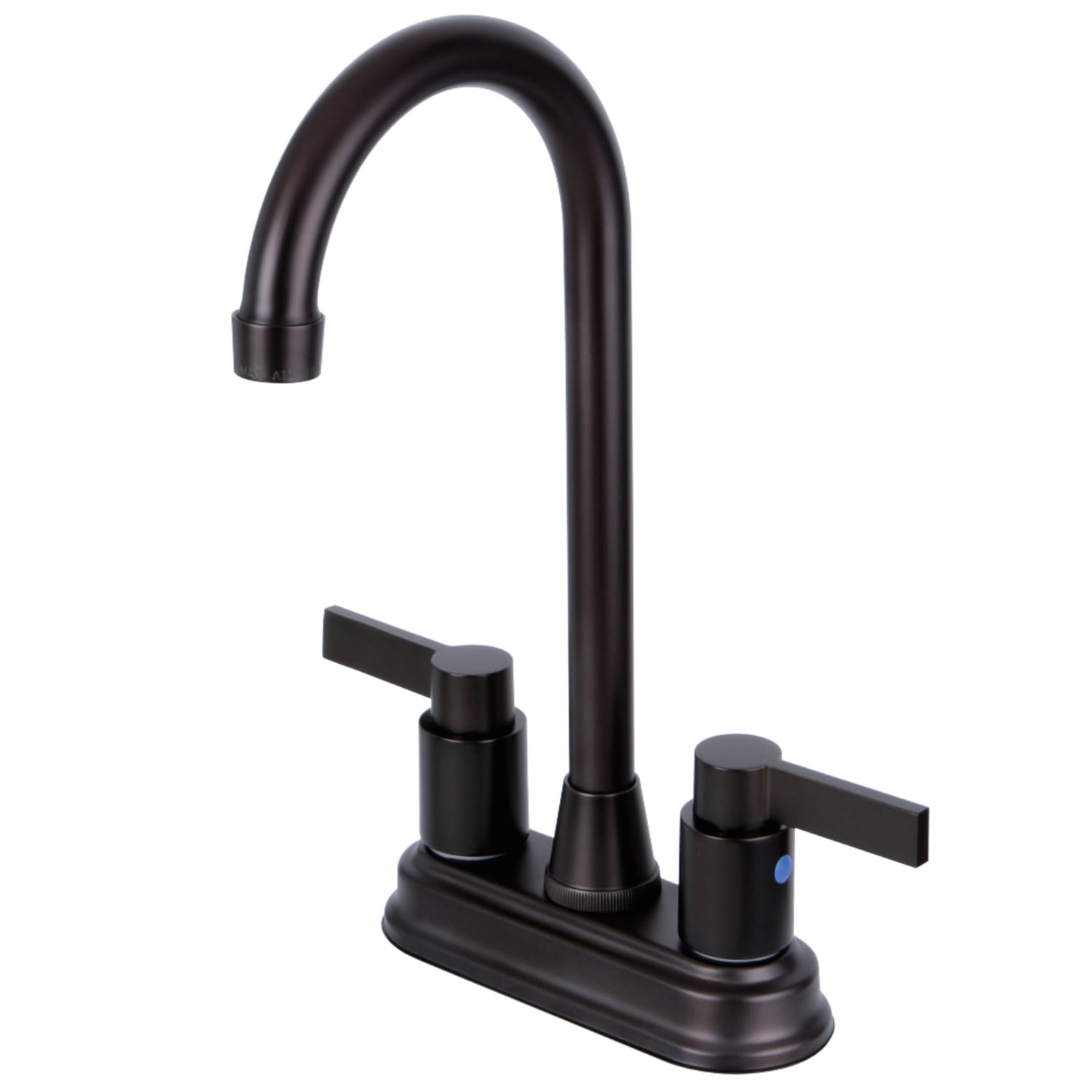 Kingston Brass KB8495NDL NuvoFusion 4" Centerset Bar Faucet, Oil Rubbed Bronze