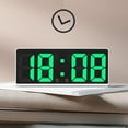 thumbnail image 7 of HBBKVI Alarm Clock, Voice Controlled Dual Alarm Digital Clock for Bedroom Office, 5-Level Brightness Snooze Digital Clock, Green, 7 of 7