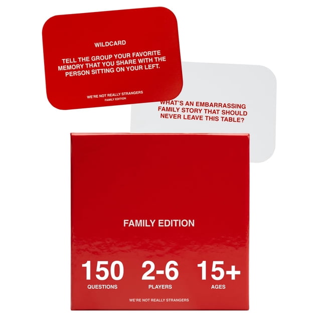 Juego de cartas familiar WE'RE Not Really Strangers con iniciadores de conversación