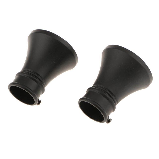Langgg 2 Pcs Embouts de Tringle à Rideaux Tête de Poteau pour Tringle de 28mm CorneNoir
