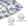 thumbnail image 3 of Fuzoiu Blue Flax Flowers Print Pillow Case with Hidden Zipper,Pillow Covers,Soft and Comfortable Pillowcase-20"x30", 3 of 6