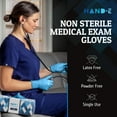 thumbnail image 2 of Hand-E Nitrile Gloves (XL -100 Count) 3 Mil, Blue Disposable Latex and Powder Free Medical and Household Gloves, 2 of 8
