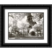 Afternoon in Paris 2x Matted 15x18 Black Ornate Framed Art Print