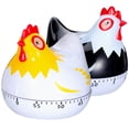 thumbnail image 1 of 2 temporizadores mecánicos con diseño de gallina para cocinar en restaurantes y repostería casera., 1 of 8
