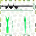 thumbnail image 2 of Broca de jardín con herramientas de siembra, broca de jardín en espiral, 40 x 220 mm, barrena de jardinería, práctica herramienta de plantación para jardín y granja, plantación de plántulas de bulbo de ropa de cama Kuyhfg Sin marca, 2 of 5