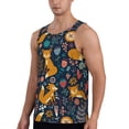 thumbnail image 2 of Easygdp Colorful Fox Men's Tank Top, Sleeveless Muscle T Shirts, Breathable, Quick-Dry, Loose for Gym, Running, Fitness - X-Large, 2 of 9