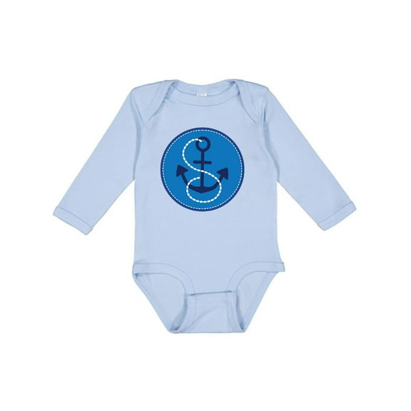 Inktastic Nautical Anchor Sailing Gift Boys or Girls Long Sleeve Baby Bodysuit