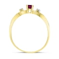 thumbnail image 5 of 10k Yellow Gold Oval Rhodolite Garnet And Diamond Ring, 5 of 6