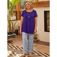 thumbnail image 6 of Plus Size Tops for Women Short Sleeve Shirts Casual Summer Clothes Round Neck Tunics for Leggings, 6 of 6