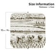 thumbnail image 2 of Lsque Rice Harvest Pattern 4" Drink Coasters Set of 4, PVC Leather Absorbent Coasters, Table Coaster Set Decorative Coffee Cup Coasters Housewarming Gift -Square, 2 of 6