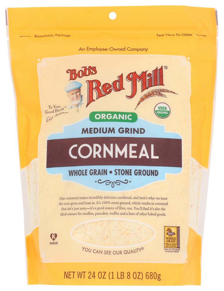 (Price/Case)Bob's Red Mill 153503 Organic Medium Cornmeal 4/24oz