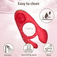 thumbnail image 2 of 7-Frequency Male Penis Ring Partners Toys for Man Pleasure, APP Controlled Rabbit Double Ring Vibrating, 2 of 5