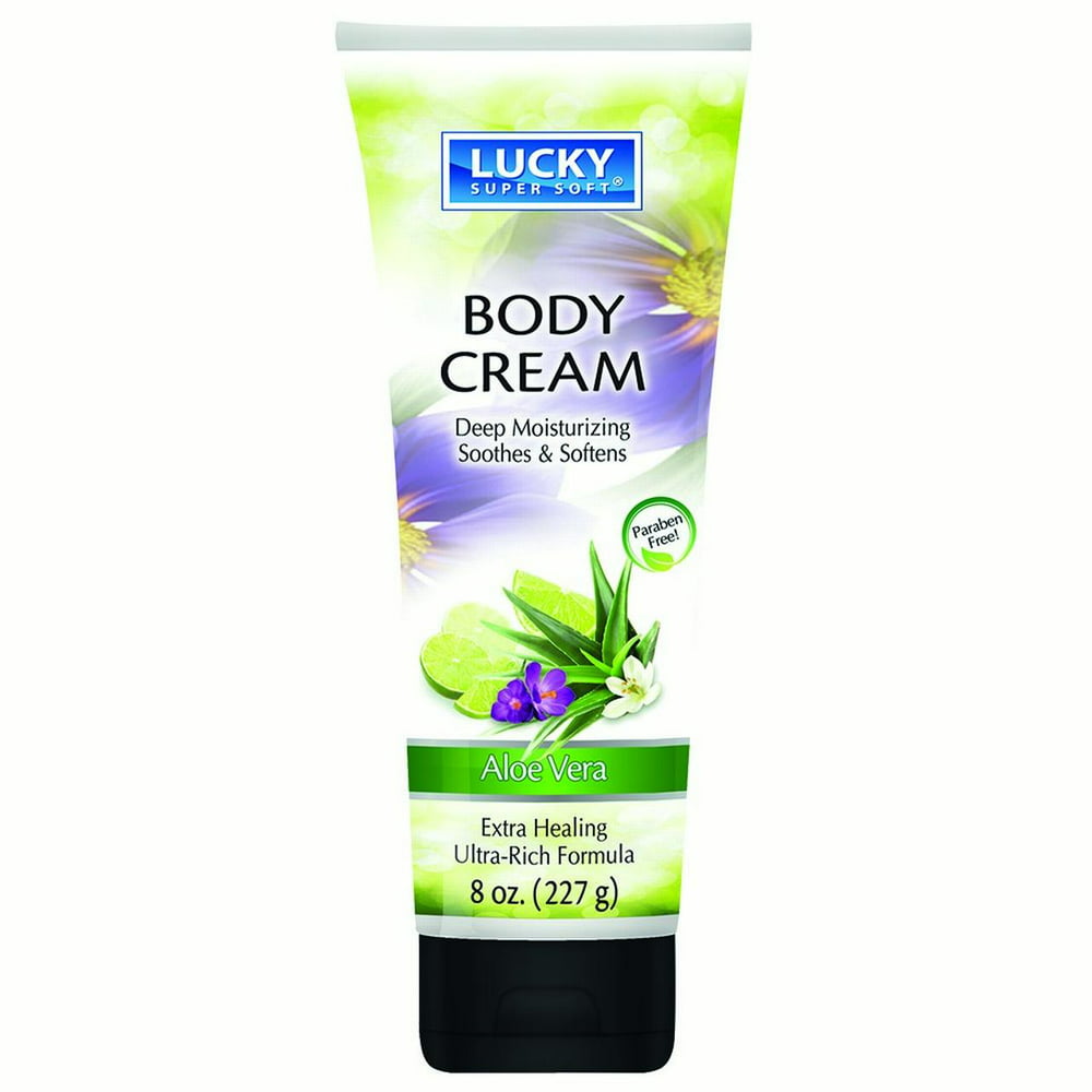 Lucky Super Soft Body Creams Aloe Vera 8 Oz 