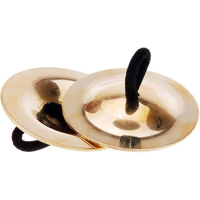 2pcs Finger Cymbals Belly Dancing Gold Musical Instrument