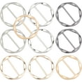 thumbnail image 6 of 10PCS Metal T-shirt Tie Clips Waist Buckle Clip Silk Scarf Buckles Ring Round Clothing Wrap Holder, 6 of 6