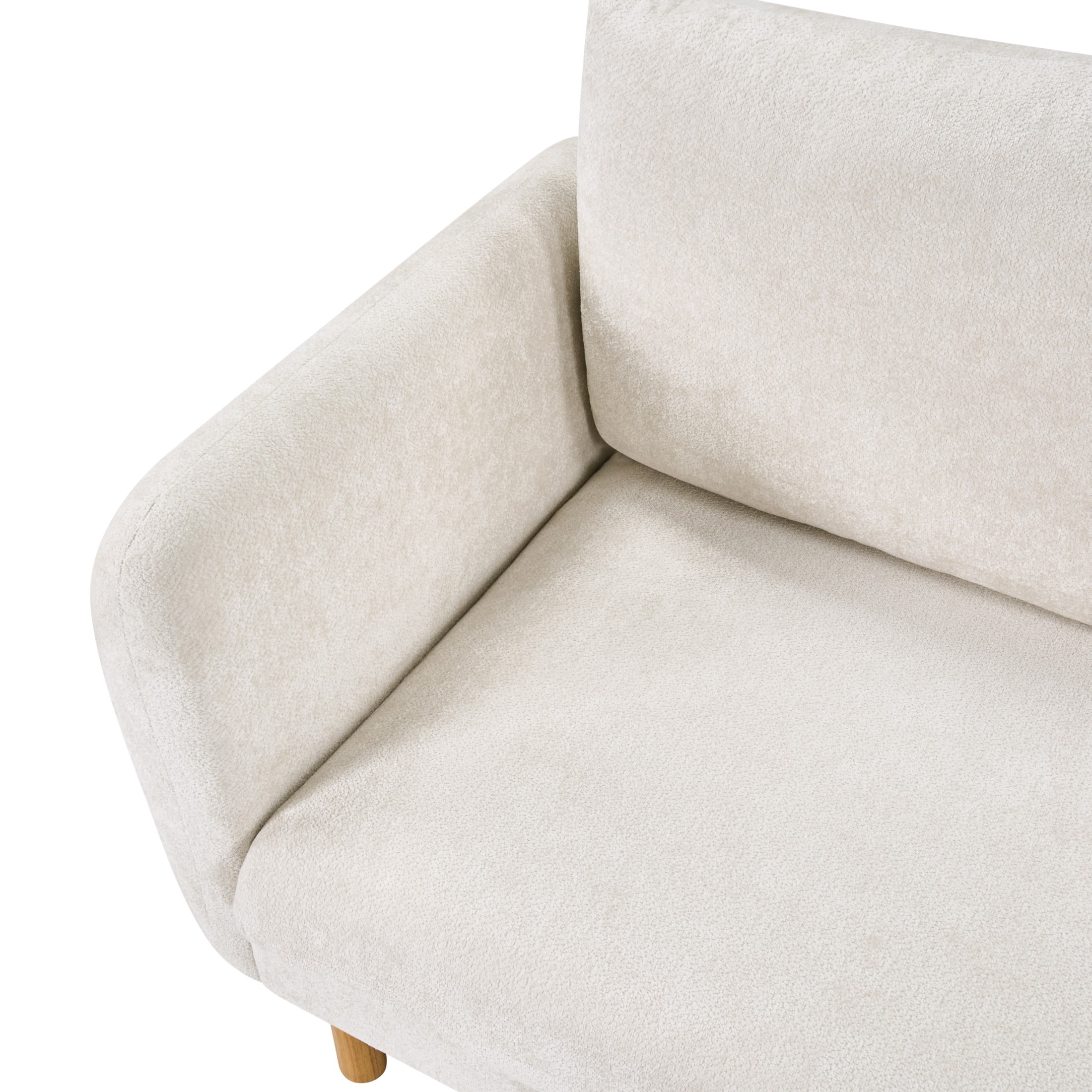 Christopher Knight Home 80" Modern Boucle Sofa, 3-Seater Upholstered Couch with Oversized Cushions, Beige