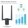 thumbnail image 3 of Adaptador WiFi inalámbrico Adaptador WiFi USB inalámbrico Antenas duales 5dBi Antena giratoria de 180 grados Banda dual 1300Mbps para computadora portátil ANGGREK Otros, 3 of 8