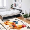 thumbnail image 6 of Area Rugs Indoor Non-Slip Rectangle Rug 2x3 Ft Farmhouse Retro Home Sweet Home Watercolor Rooster Rug Rubber Backing Floor Mats Non Shedding Home Decor Carpet for Entryway Living Room, 6 of 8