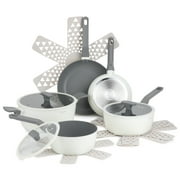 Thyme & Table Nonstick Cookware, 12-Piece Set, White