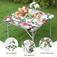 thumbnail image 4 of Stylish Floral Square Tablecloth with Elastic Fit, Machine Washable Polyester Fabric for 36x36 Inch Tables, Ideal for Kitchens, Patios, and Parties, 4 of 6
