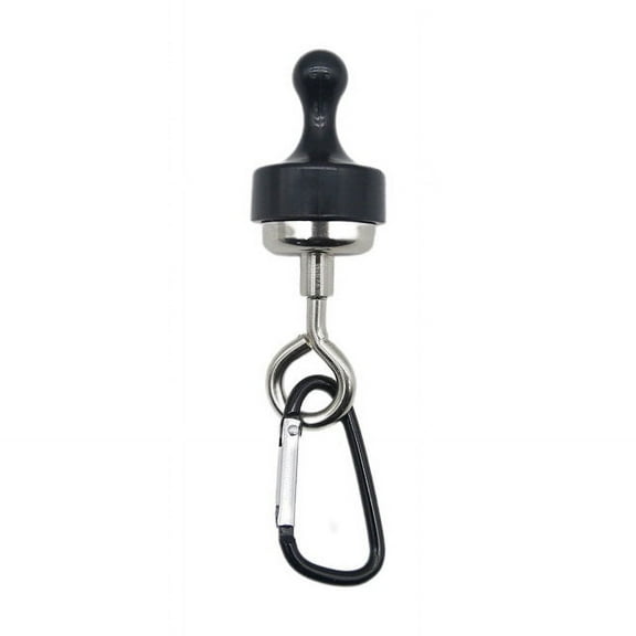 LACKUST Magnetic Hooks for Hanging Clearance,Outdoor Powerful Magnetic Hooks Magnetic Hooks Camping Hooks Tent Hooks Mountaineering Buckles,black