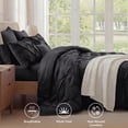 thumbnail image 6 of U by Bedsure Full Comforter Set Black, Bed in a Bag Full Size Bedding, 7 Pieces Pinch Pleat All Season Comforter, 6 of 10
