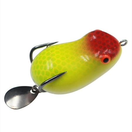 Opolski 13.2g 5cm Frog Lure Smooth Surface Eye-Catching Colorful Frog Floating Weedless Toad Soft Lure for Outdoor