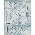 thumbnail image 2 of Unique Loom Kamala Washable Collection Area Rug - Tribal (7' 10" x 10' Rectangle Ivory Gray/Blue), 2 of 9