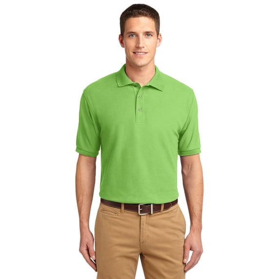 Port Authority K500ES Men Silk Touch Polo Shirt - Lime - 8X-Large